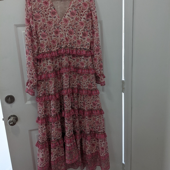 Anthro Love The Label Tippy Ruffle Maxi Dress - Picture 2 of 14